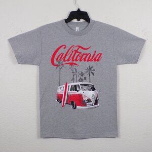 New "California VW Bus Surf" Unisex Silkscreen T-Shirt Small–3XL